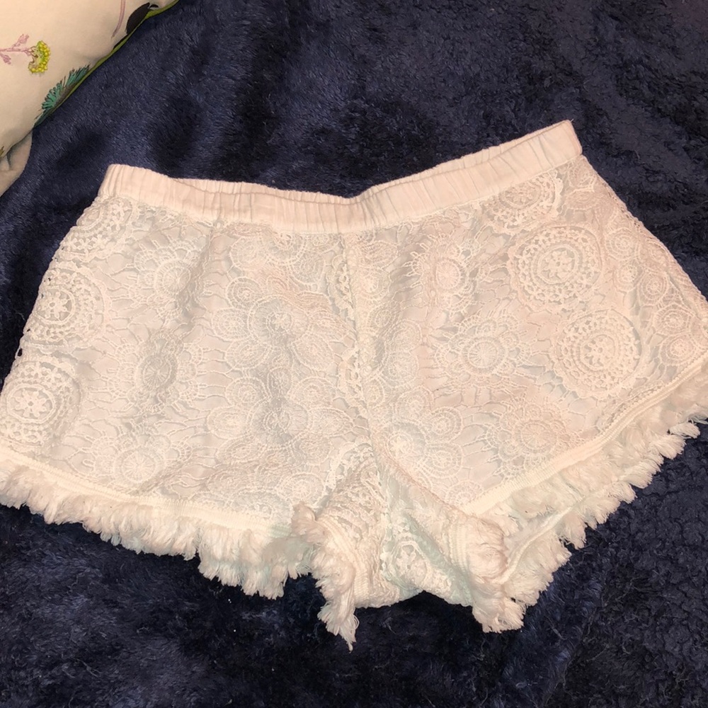 White Lace Aerie Shorts